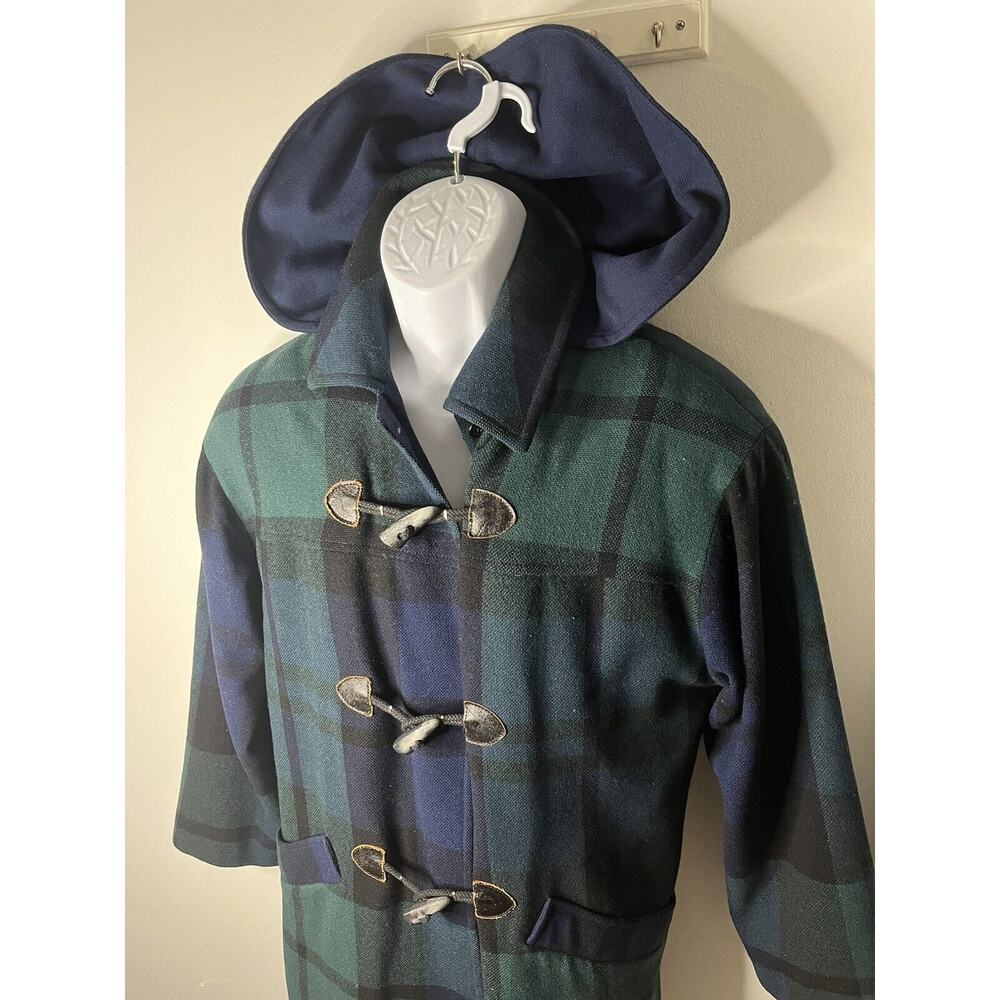 Vintage Pendleton Hooded Jacket Plaid Size Medium 100% Wool RARE